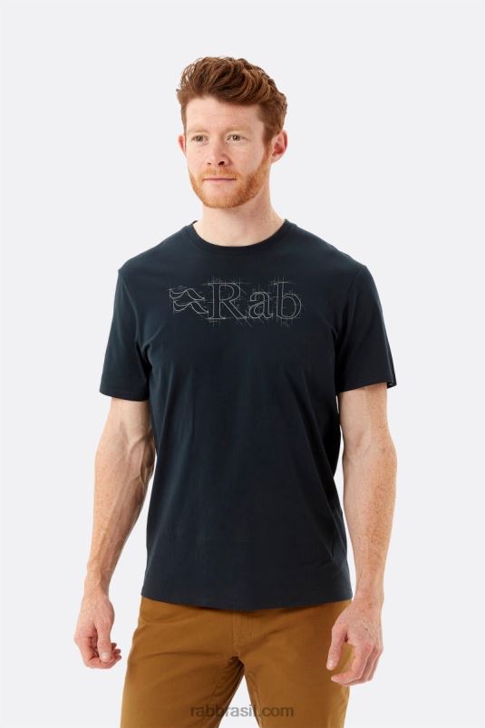 L0n04969 Camiseta De Algodão Orgânico De Esboço De Postura Rab