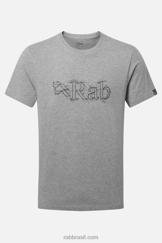 L0n04971 Camiseta De Algodão Orgânico De Esboço De Postura Rab